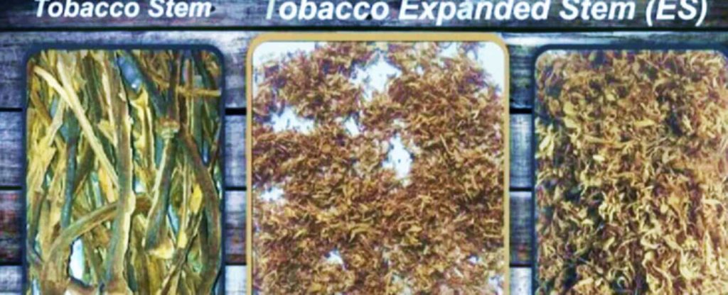 Drying process of stem tobacco